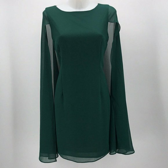Monica Cordera Dresses & Skirts - Monica Cordera Green Cape Dress Size 2